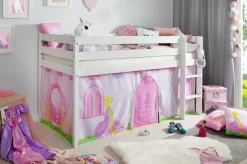 TiCAA Hochbett "Prinzessin Liora" Kiefer weiß