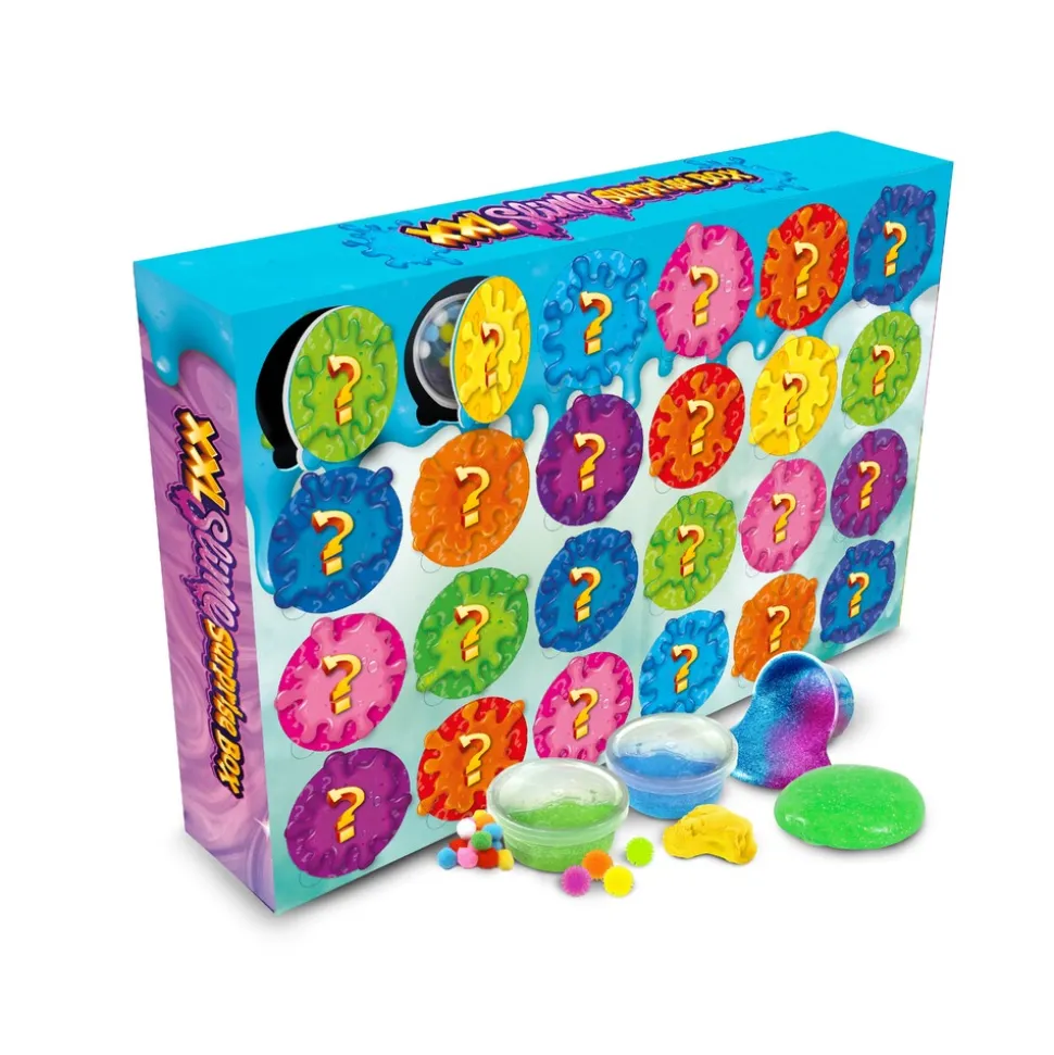 Toi-Toys Adventskalender SLIME Set Surprise Box 24-tlg. Schleim Bastelset ab 5 Jahren