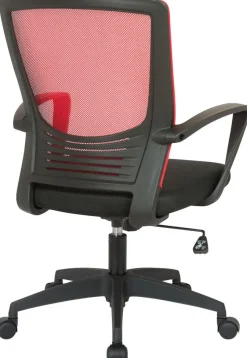 TPFLiving Bürostuhl Kamira mit Netzbezug Schwarz/Schwarz