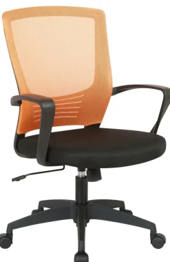 TPFLiving Bürostuhl Kamira mit Netzbezug Schwarz/Schwarz