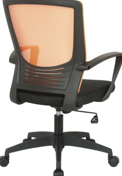 TPFLiving Bürostuhl Kamira mit Netzbezug Schwarz/Schwarz