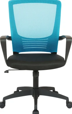 TPFLiving Bürostuhl Kamira mit Netzbezug Schwarz/Schwarz