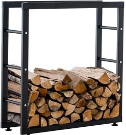 TPFLiving Kaminholzständer Kerry-II 25x100x125 Schwarz