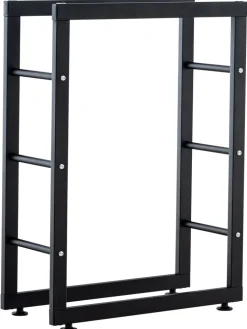 TPFLiving Kaminholzständer Kerry-II 25x100x125 Schwarz