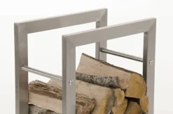TPFLiving Kaminholzständer Kerry-I 25x80x100 Edelstahl