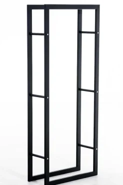 TPFLiving Kaminholzständer Kerry-III 25x60x100 Schwarz