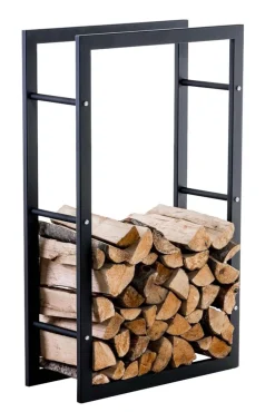 TPFLiving Kaminholzständer Kerry-III 25x60x100 Schwarz