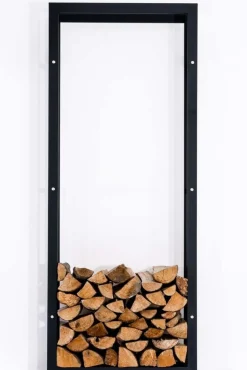 TPFLiving Kaminholzständer Kerry-III 25x60x100 Schwarz