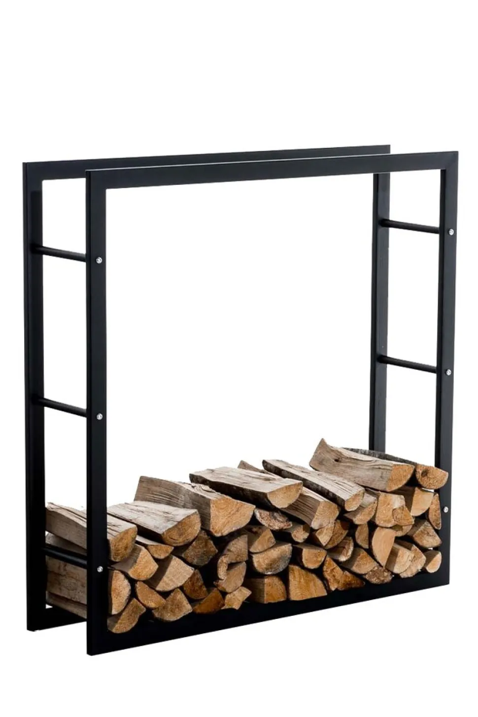 TPFLiving Kaminholzständer Kerry-III 25x60x100 Schwarz