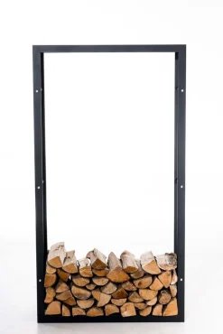 TPFLiving Kaminholzständer Kerry-III 25x60x100 Schwarz