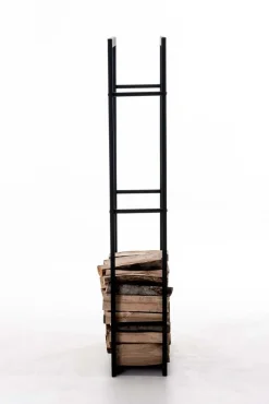 TPFLiving Kaminholzständer Kerry-III 25x60x100 Schwarz