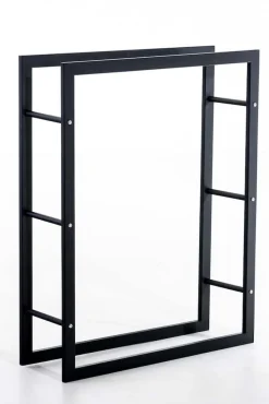 TPFLiving Kaminholzständer Kerry-III 25x60x100 Schwarz