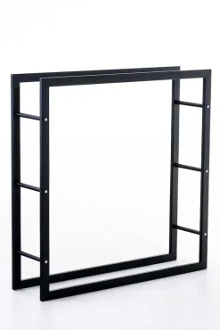 TPFLiving Kaminholzständer Kerry-III 25x60x100 Schwarz