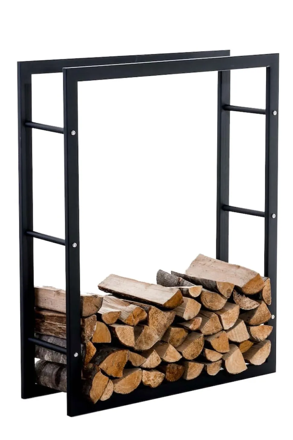 TPFLiving Kaminholzständer Kerry-III 25x60x100 Schwarz