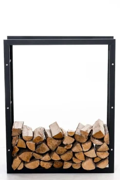 TPFLiving Kaminholzständer Kerry-III 25x60x100 Schwarz