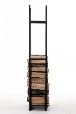 TPFLiving Kaminholzständer Kerry-III 25x60x100 Schwarz