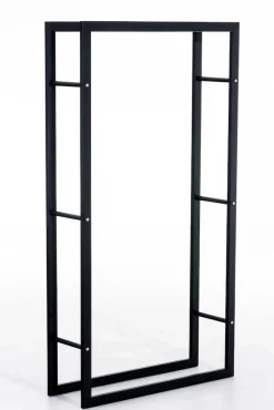 TPFLiving Kaminholzständer Kerry-III 25x60x100 Schwarz
