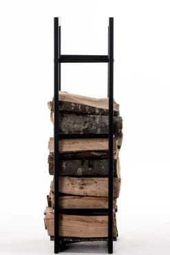 TPFLiving Kaminholzständer Kerry-III 25x60x100 Schwarz