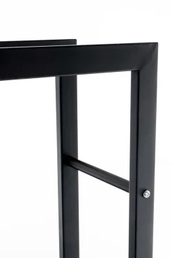 TPFLiving Kaminholzständer Kerry-III 25x60x100 Schwarz
