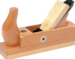 Ulmia Holzhobel/Schlichthobel mit Weißbuchensohle/Einfacheisen, zum Abschlichten