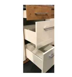 Unterschrank 80 Lara Weiß Hochglanz Küchenzeile Küchenblock Küche Soft-Close