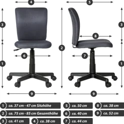 VCM Bürostuhl Schreibtischstuhl Besucherstuhl Delto