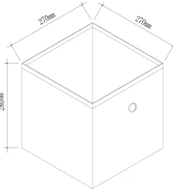 VCM 6er Set Faltbox | Klappbox Stoff Kiste | Faltschachtel | Maße ca. H. 28 x B. 27 x T. 27 cm | Regalbox - Boxas