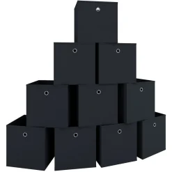 VCM 10er Set Faltbox | Klappbox Stoff Kiste | Faltschachtel | Maße ca. H. 28 x B. 27 x T. 27 cm | Regalbox - Boxas
