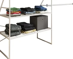 VCM Metall Kleiderschrank |offener Schrank | begehbarer |Dachschrägen Regal | Maße ca. B. 100 x H. 100 x T. 50 cm - Disal
