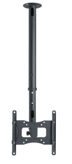 VCM Universal TV Deckenhalterung für 26-40 Zoll bis 30 kg | bis VESA bis 200x200 | höhverstelbar 55-70 cm | TV Halterung 360 Grad schwenkbar drehbar und 15 Grad neigbar | Fernseher Halter - B-DX 200