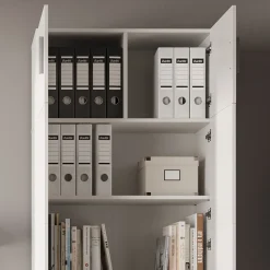 Vicco Aktenschrank Mehrzweckschrank Büroschrank Ingo Weiß/SON Aufsatz Schublade