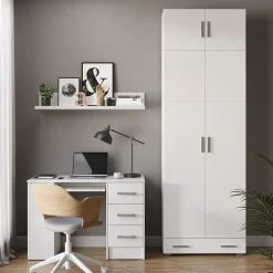 Vicco Aktenschrank Mehrzweckschrank Büroschrank Ingo Weiß/SON Aufsatz Schublade