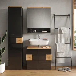 Vicco Badmöbel Set Badezimmermöbel Eden Spiegelschrank Unterschrank Hochschrank