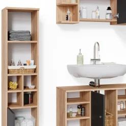 Vicco Badmöbel Set 3tlg Fynn Spiegelschrank Waschbeckenunterschrank Hochschrank