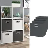VICCO 4er Set Faltbox 30x30 cm anthrazit Faltkiste Aufbewahrungsbox Regalbox