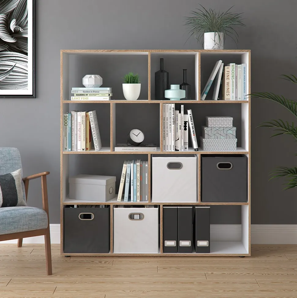 VICCO 4er Set Faltbox 30x30 cm anthrazit Faltkiste Aufbewahrungsbox Regalbox