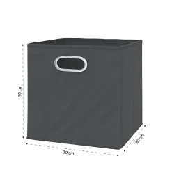 VICCO 4er Set Faltbox 30x30 cm anthrazit Faltkiste Aufbewahrungsbox Regalbox