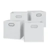 VICCO 4er Set Faltbox 30x30 cm weiß Faltkiste Aufbewahrungsbox Regalbox Box