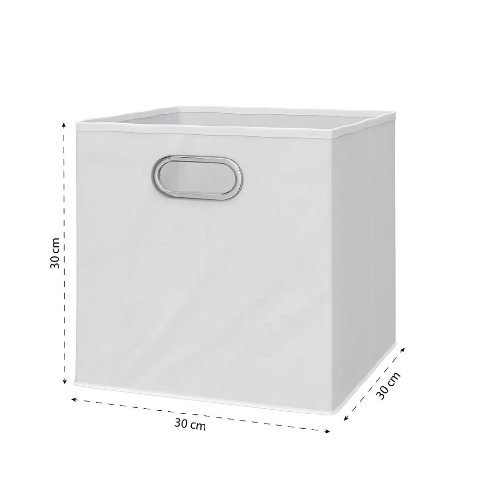 VICCO 4er Set Faltbox 30x30 cm weiß Faltkiste Aufbewahrungsbox Regalbox Box
