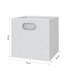 VICCO 8er Set Faltbox 30x30 cm weiß Faltkiste Aufbewahrungsbox Regalbox Box
