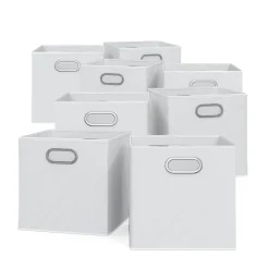 VICCO 8er Set Faltbox 30x30 cm weiß Faltkiste Aufbewahrungsbox Regalbox Box