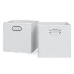 VICCO 2er Set Faltbox 30x30 cm weiß Faltkiste Aufbewahrungsbox Regalbox Box