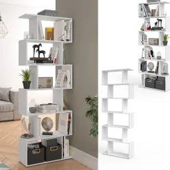 Vicco Raumteiler Levio Bücherregal Standregal Aktenregal Hochregal Regal Weiß
