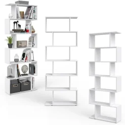 Vicco Raumteiler Levio Bücherregal Standregal Aktenregal Hochregal Regal Weiß