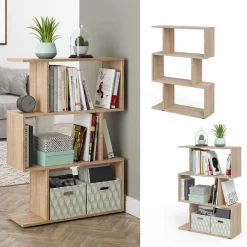 VICCO Raumteiler LEVIO Sonoma Regal Bücherregal Standregal Hochregal Wandregal