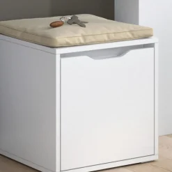 Vicco Sitztruhe Ruben weiß Schublade Schuhbank Betttruhe Sitzbank Sitzhocker