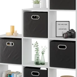 Vicco Treppenregal Raumteiler Bücherregal 10 Fächer Weiß Stufenregal Faltbox