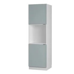 Vicco Vorratsschrank Fame-Line Weiß Hellblau-Grau gerahmt 60 cm 2 Türen