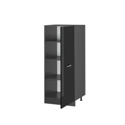 Vicco Vorratsschrank Küchenschrank R-Line Solid Anthrazit Schwarz 60 cm modern große Tür