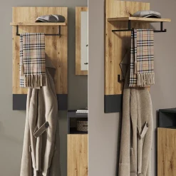 Vicco Wandgarderobe Selena Eiche Anthrazit 44 x 83 cm